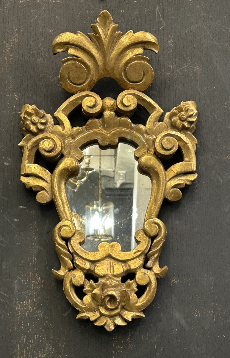 Italian Gilded Wood Mirror 