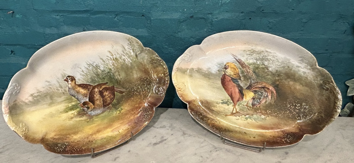 Pair Of Limoges Porcelain Dishes 