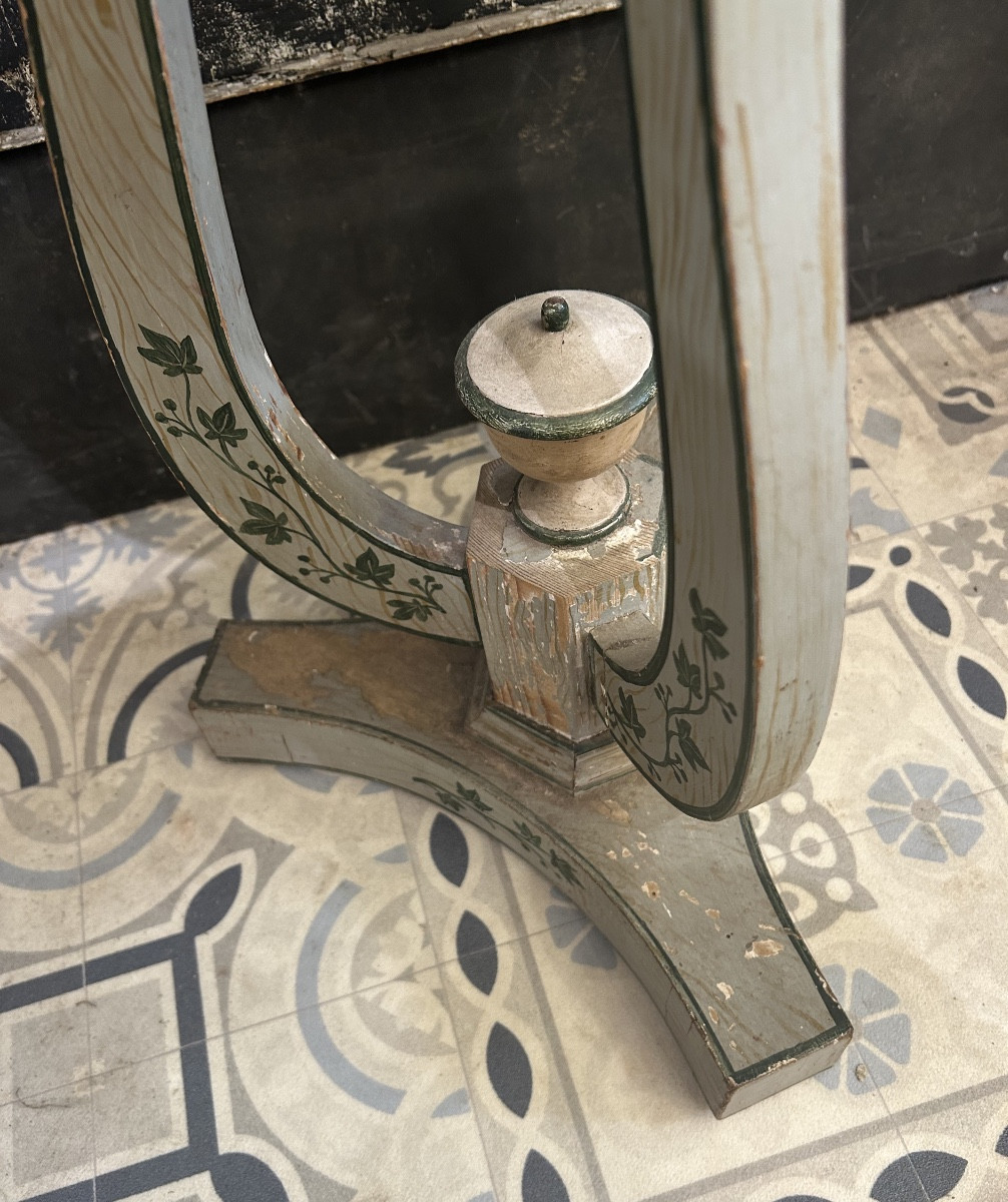 Painted Bowl Top Pedestal Table-photo-4
