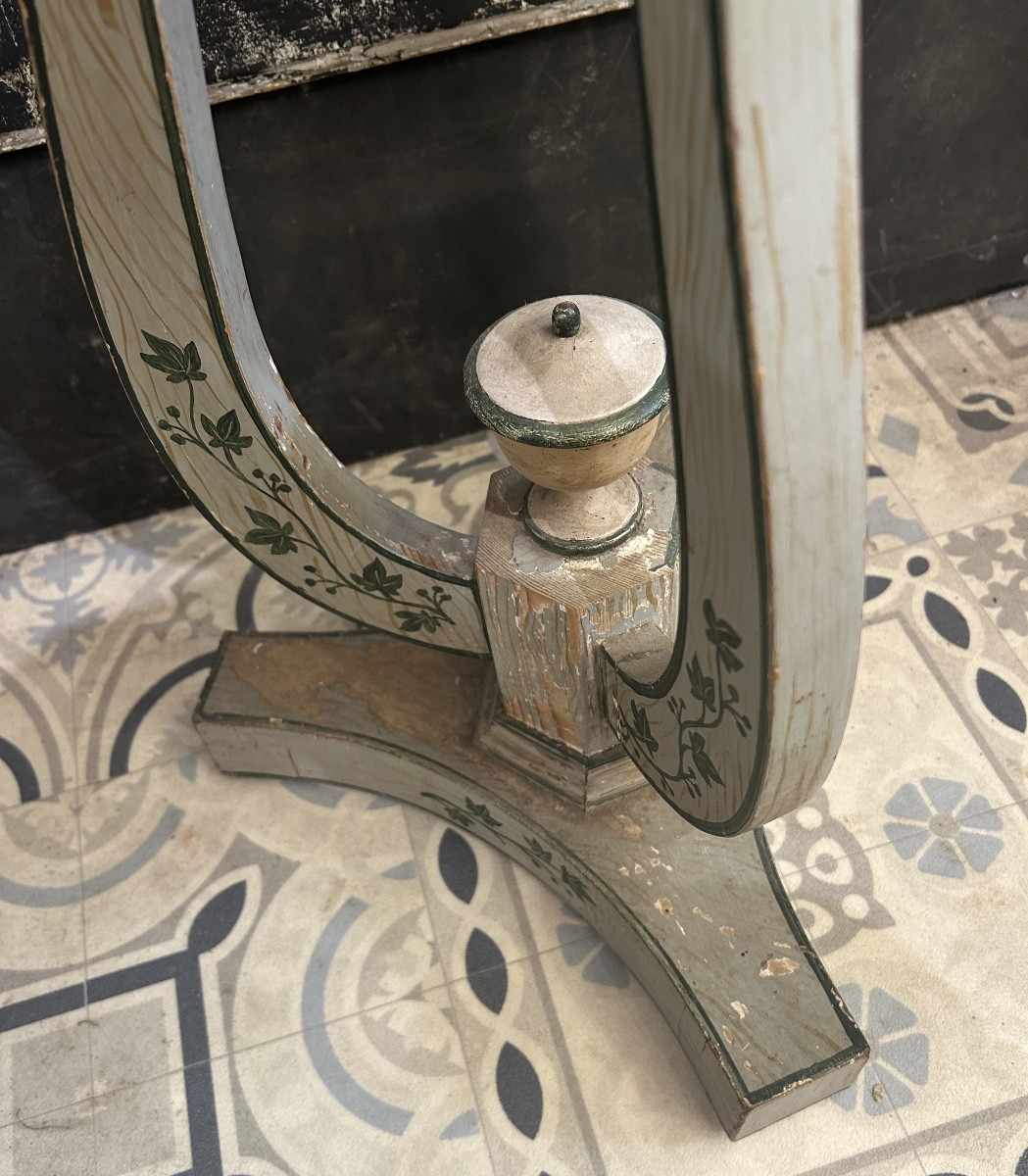 Painted Bowl Top Pedestal Table-photo-2