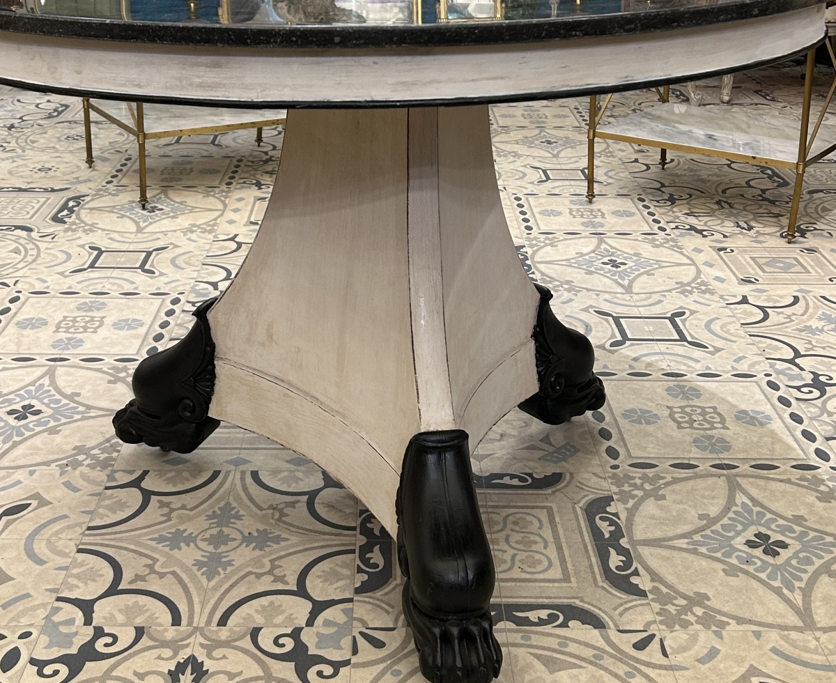 Empire Period Patinated Pedestal Table-photo-4