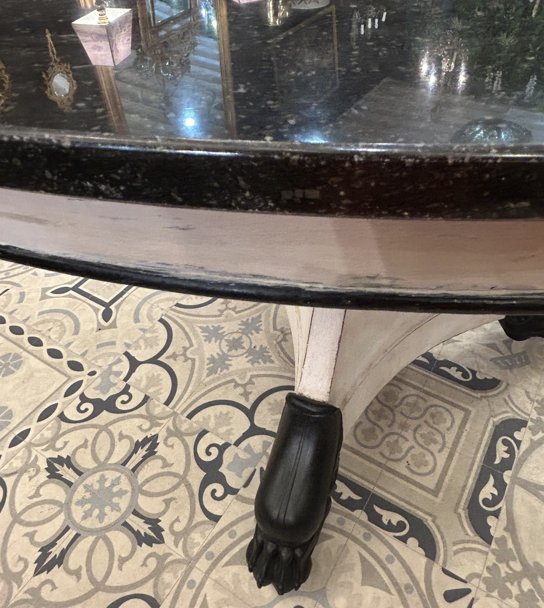 Empire Period Patinated Pedestal Table-photo-1