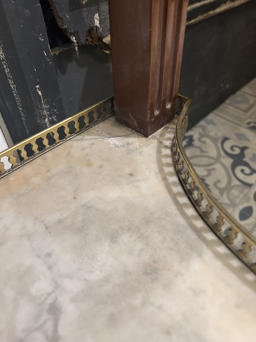 Console desserte style Louis XVI en acajou -photo-6