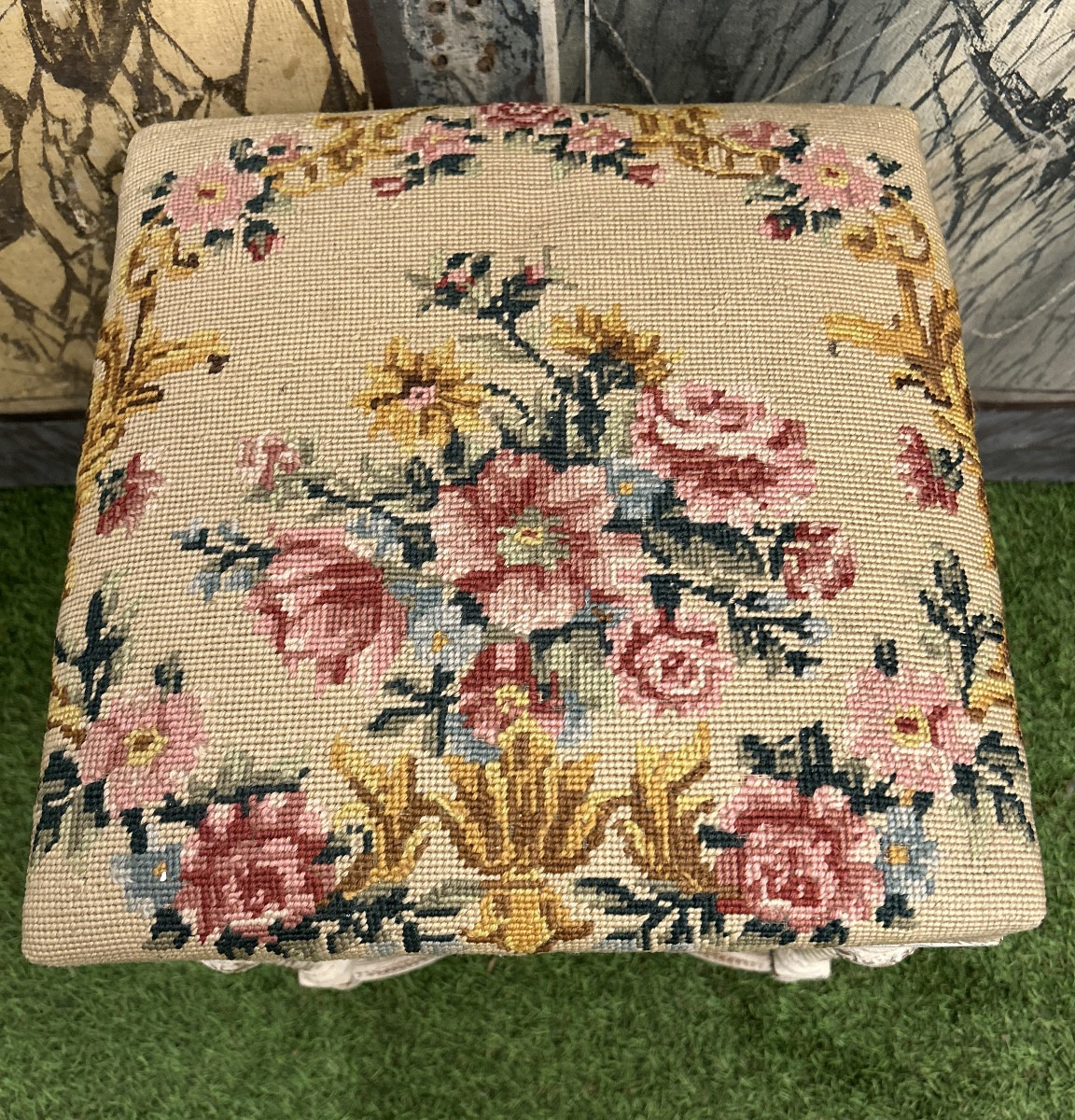 Tabouret de piano style Louis XVI -photo-1