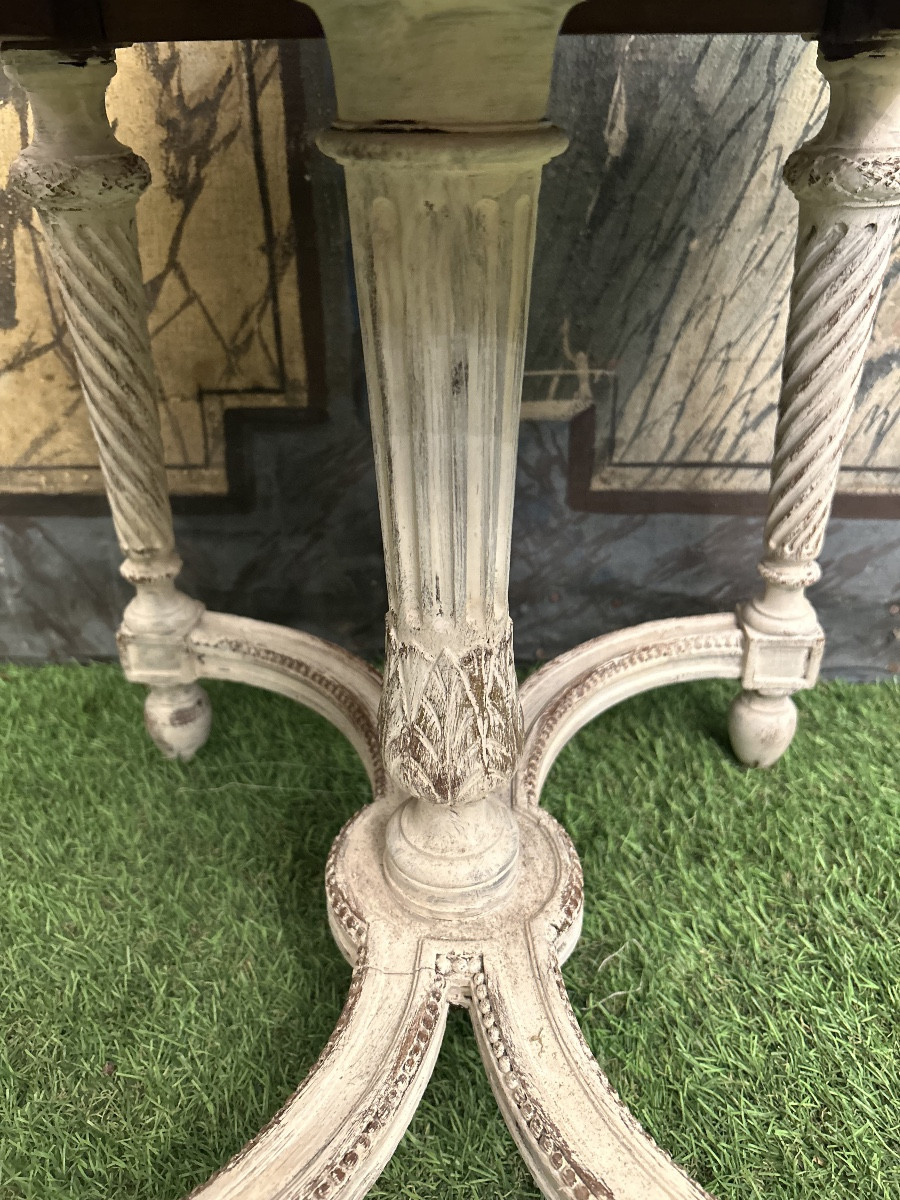 Tabouret de piano style Louis XVI -photo-2