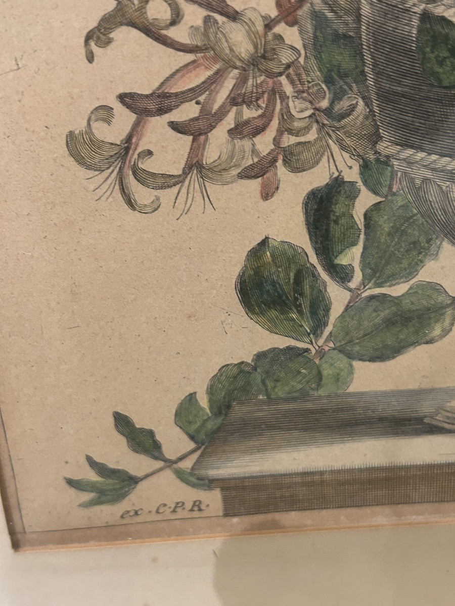 Two Framed 18th Century Engravings -photo-1