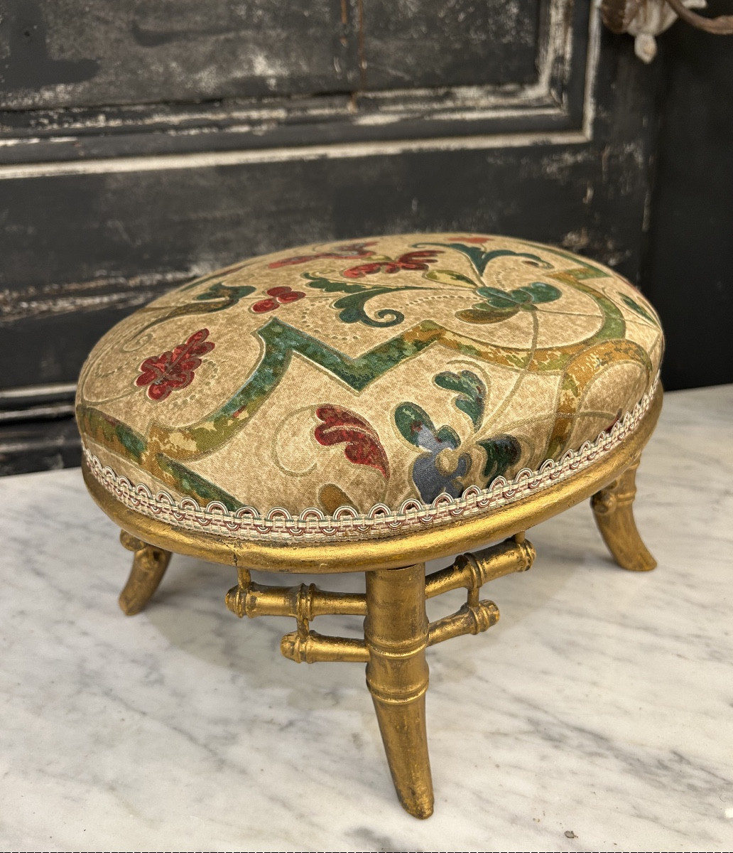 Golden Bamboo Foot Stool -photo-2