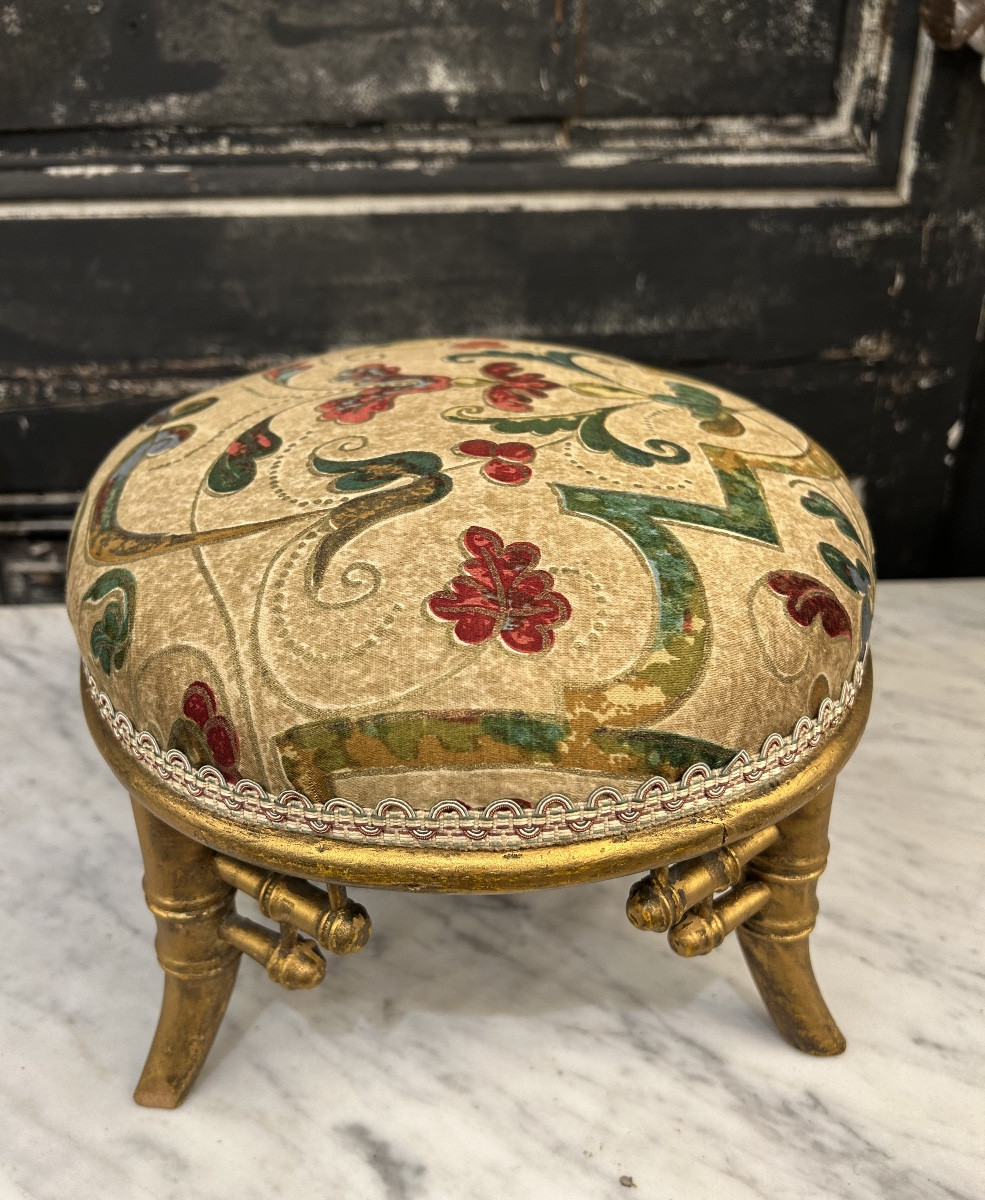 Golden Bamboo Foot Stool -photo-3