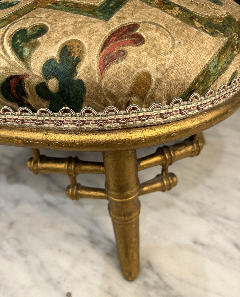 Golden Bamboo Foot Stool -photo-4