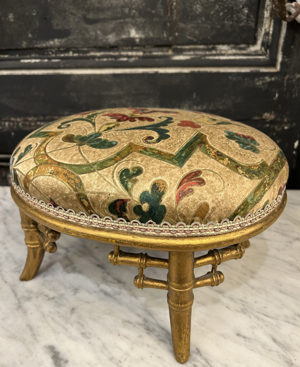 Golden Bamboo Foot Stool -photo-2