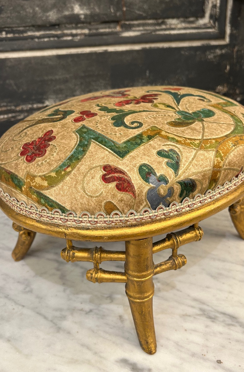 Golden Bamboo Foot Stool -photo-3