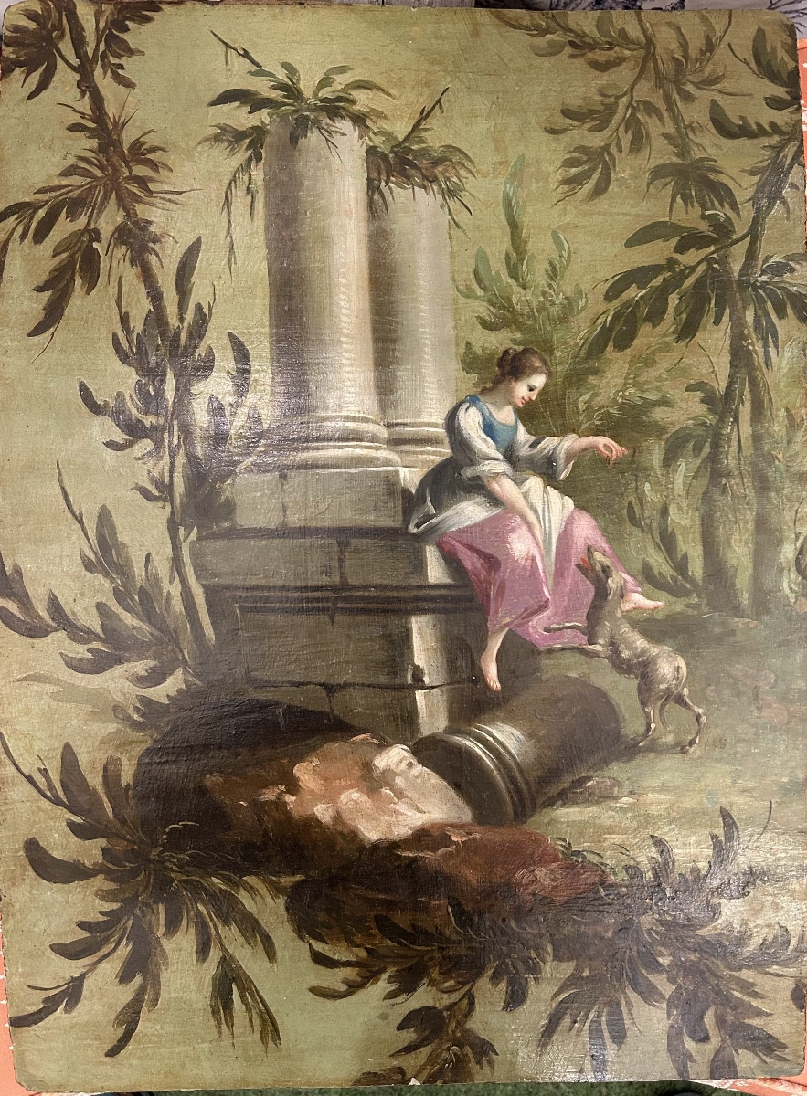 Panneau de boiserie peint 