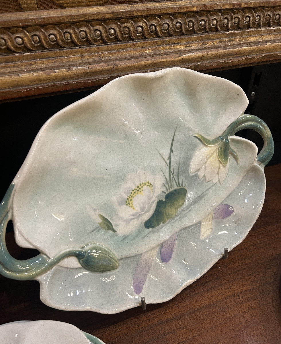 Asparagus Serving Set In Saint Clement Earthenware -photo-3