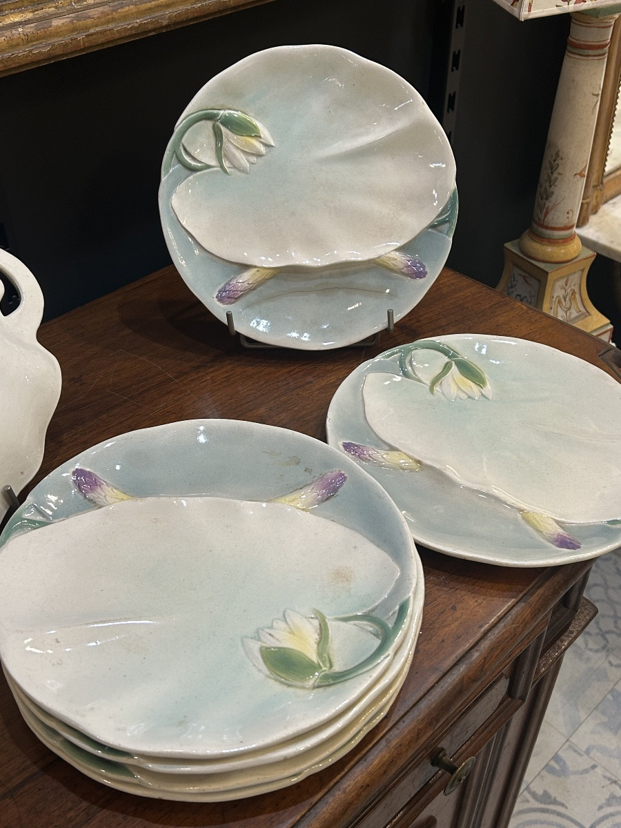 Asparagus Serving Set In Saint Clement Earthenware -photo-4