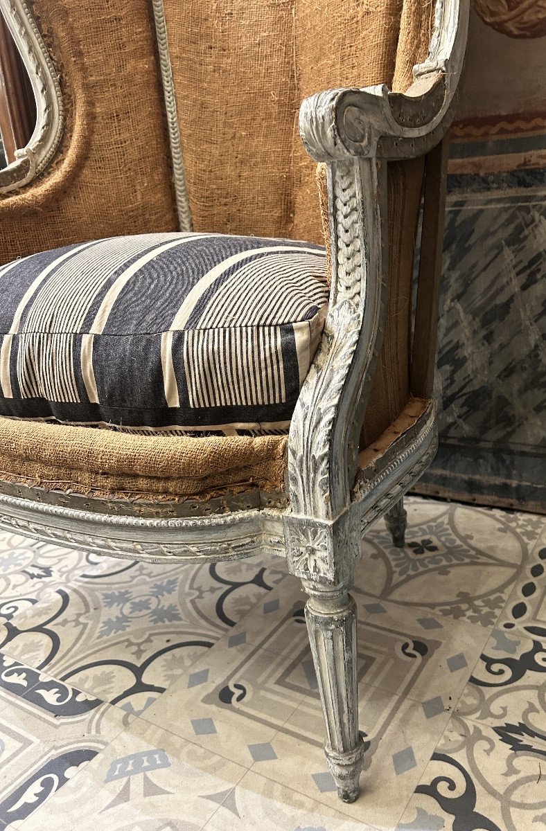 Bergère à oreilles de style Louis XVI -photo-3