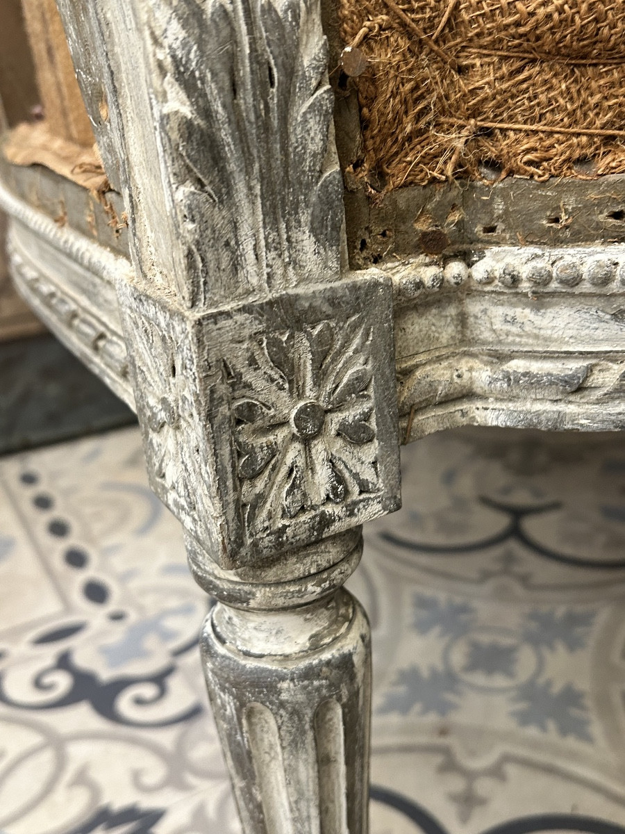 Bergère à oreilles de style Louis XVI -photo-4