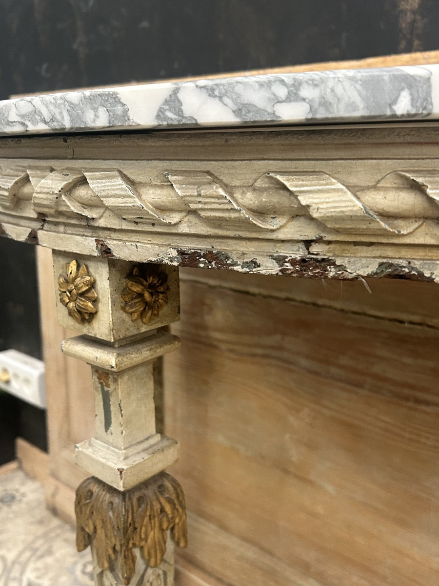 Louis XVI Half-moon Console -photo-3