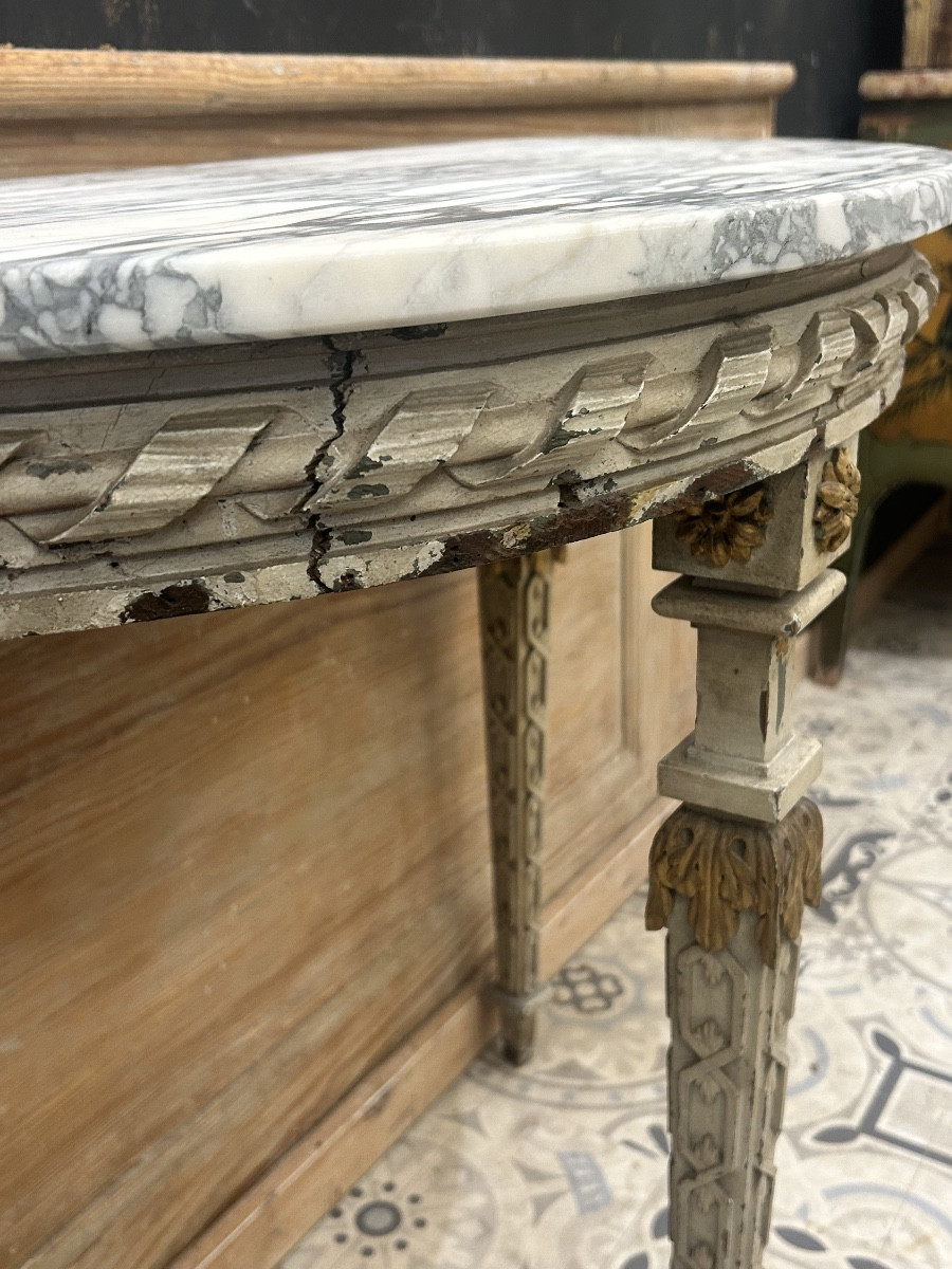 Louis XVI Half-moon Console -photo-4