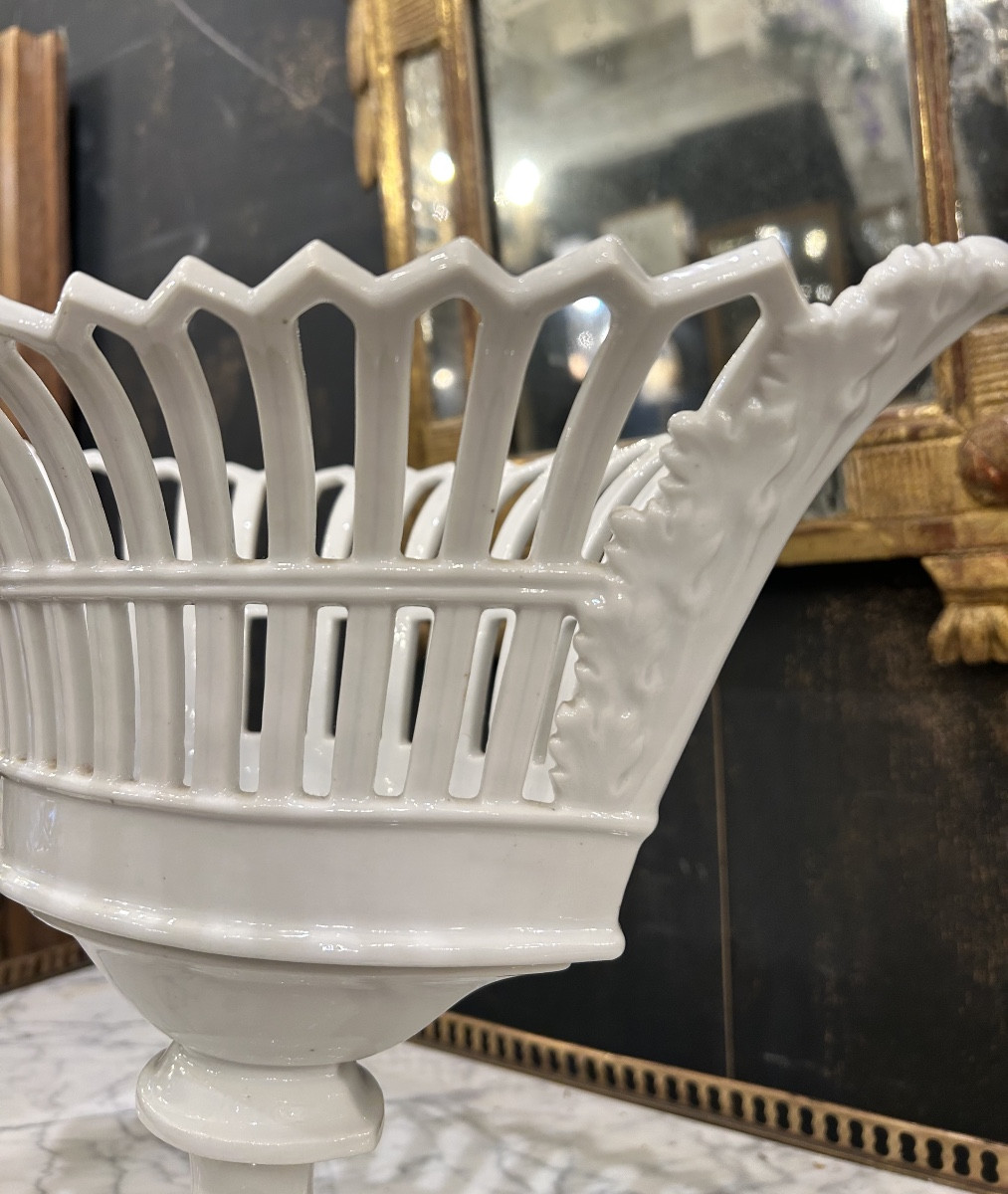 Openwork White Porcelain Bowl From Old Paris-photo-2