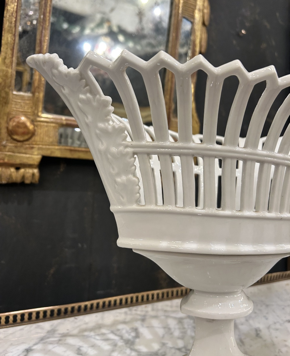 Openwork White Porcelain Bowl From Old Paris-photo-3