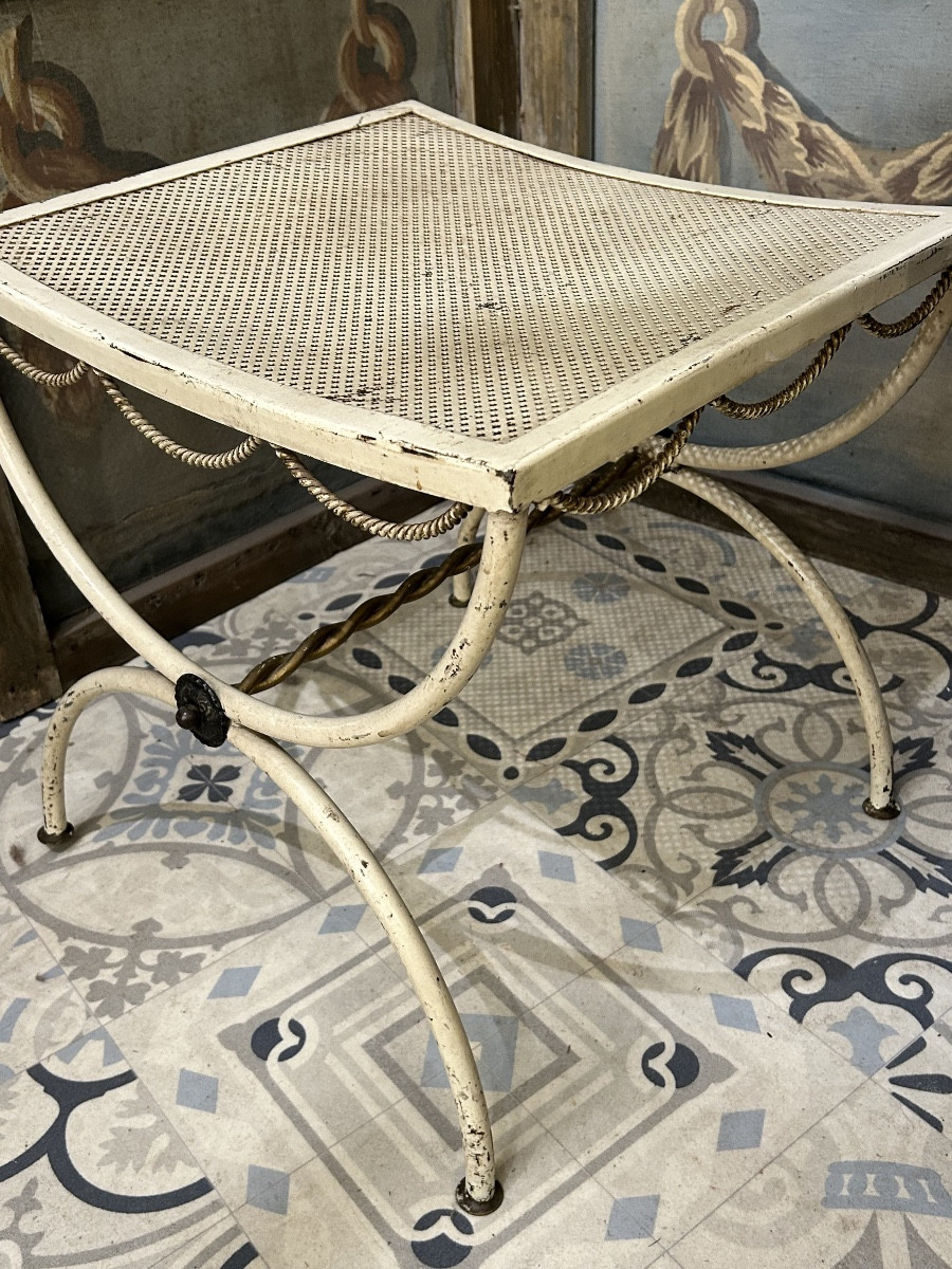 Wrought Iron Curule Stool -photo-1