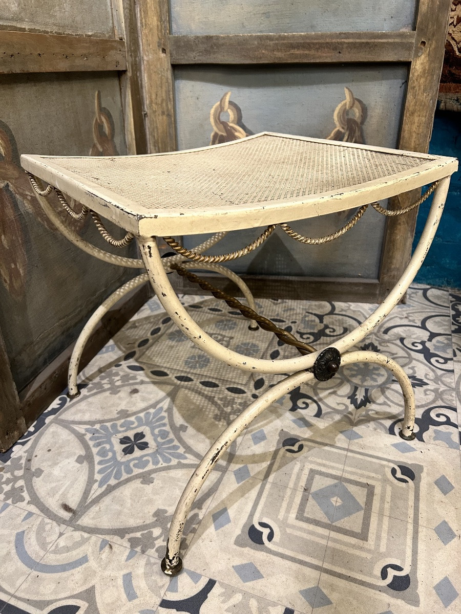 Wrought Iron Curule Stool -photo-2