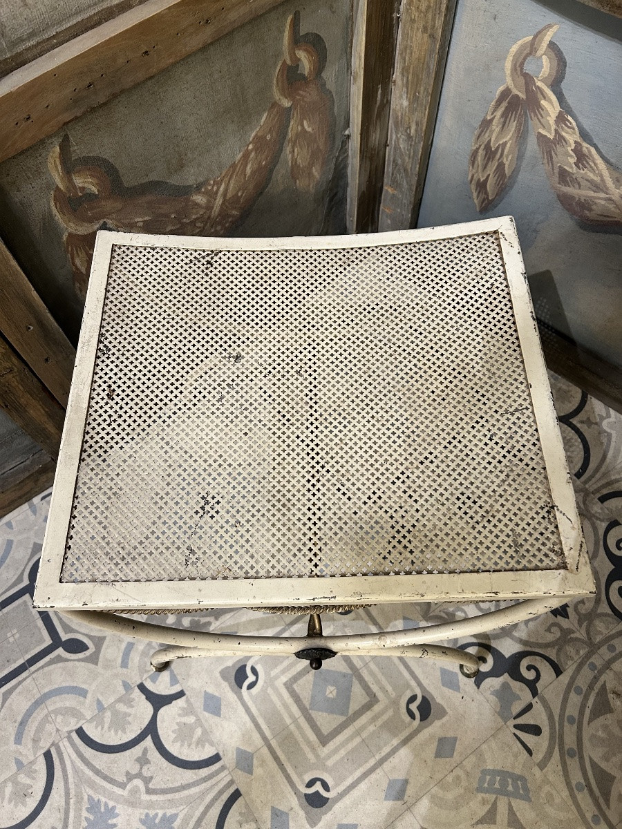 Wrought Iron Curule Stool -photo-3