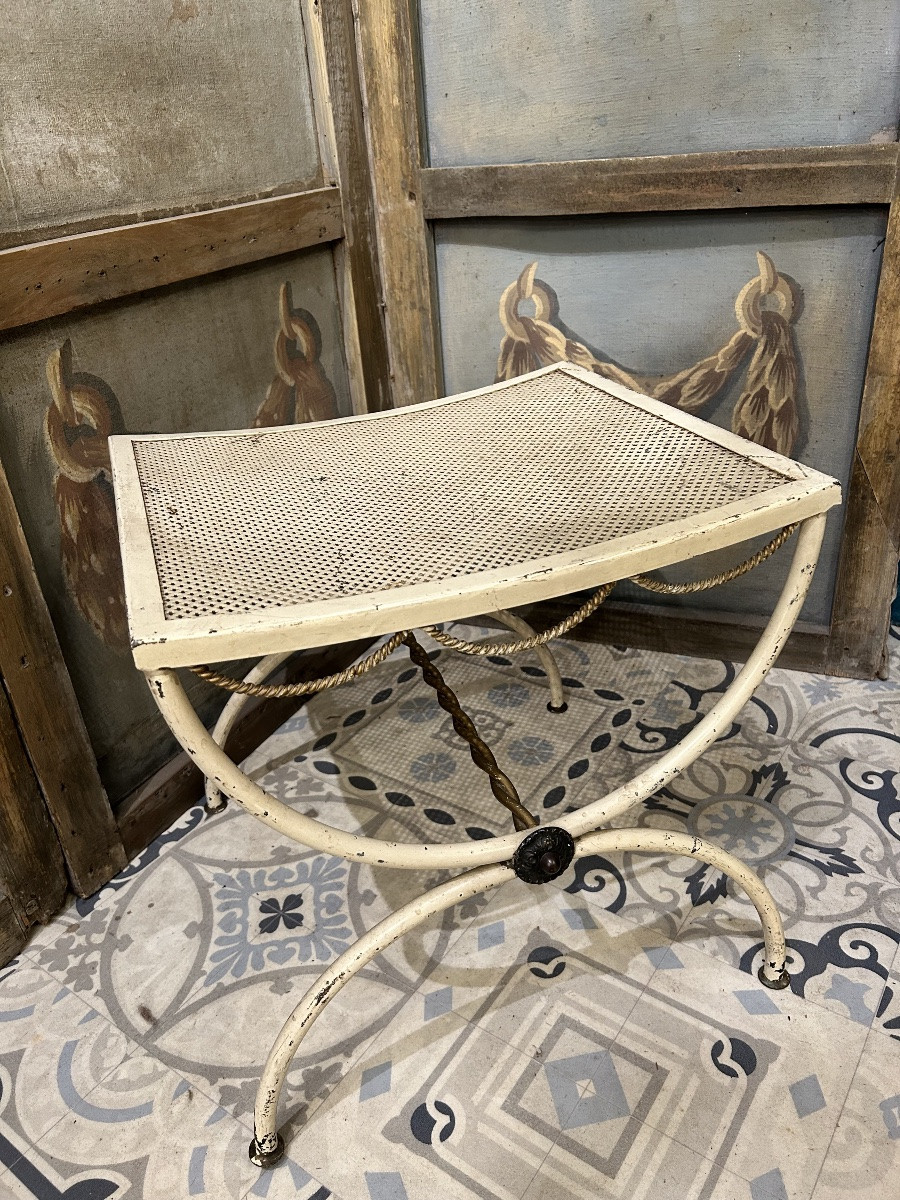 Wrought Iron Curule Stool -photo-5