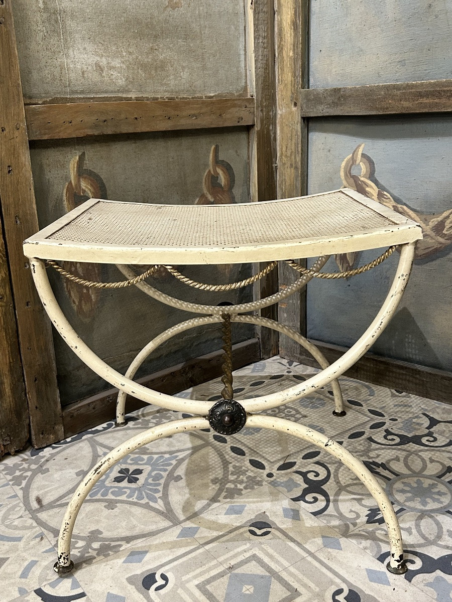 Wrought Iron Curule Stool -photo-7
