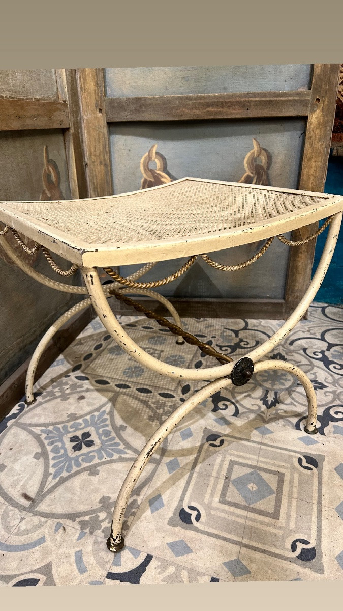 Wrought Iron Curule Stool -photo-8
