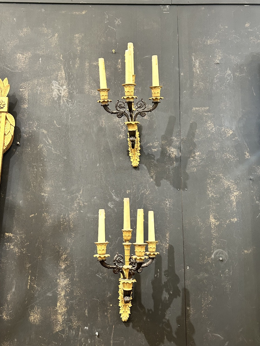 Paire d’appliques époque restauration -photo-2