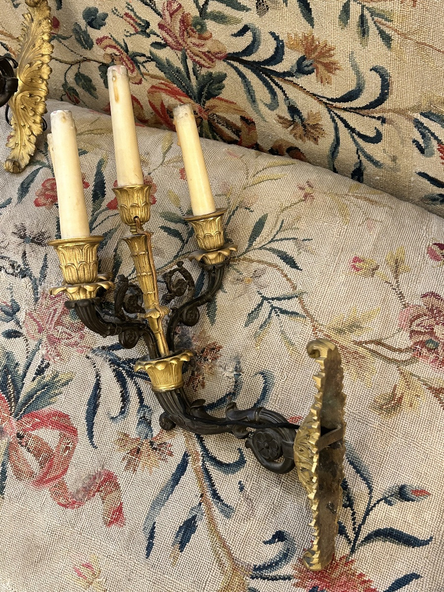 Paire d’appliques époque restauration -photo-1
