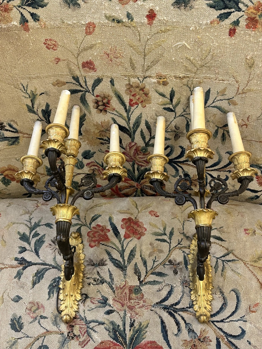 Paire d’appliques époque restauration -photo-2