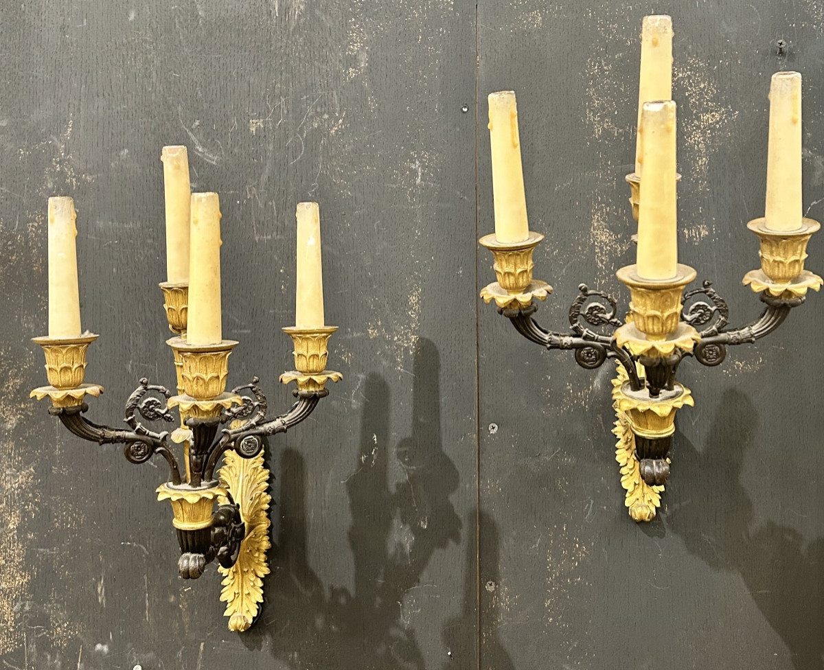 Paire d’appliques époque restauration 