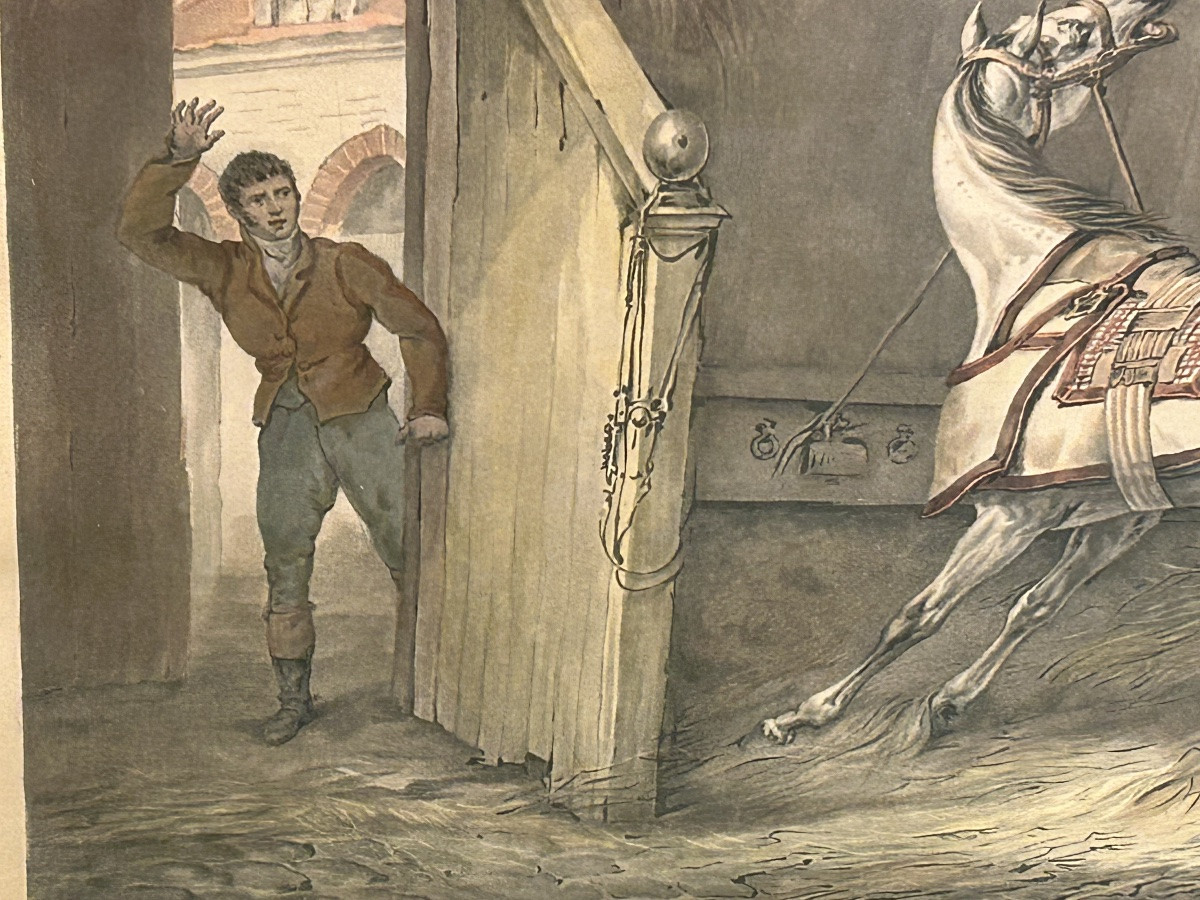 Pair Of Engravings On The Theme Of Horses, Signed Carle Vernet, 19th Century-photo-2