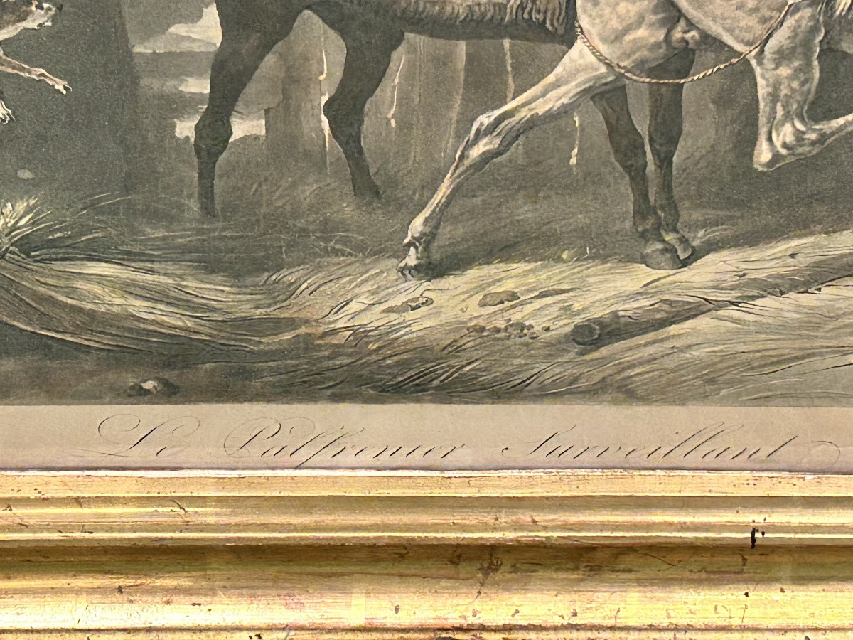 Pair Of Engravings On The Theme Of Horses, Signed Carle Vernet, 19th Century-photo-7