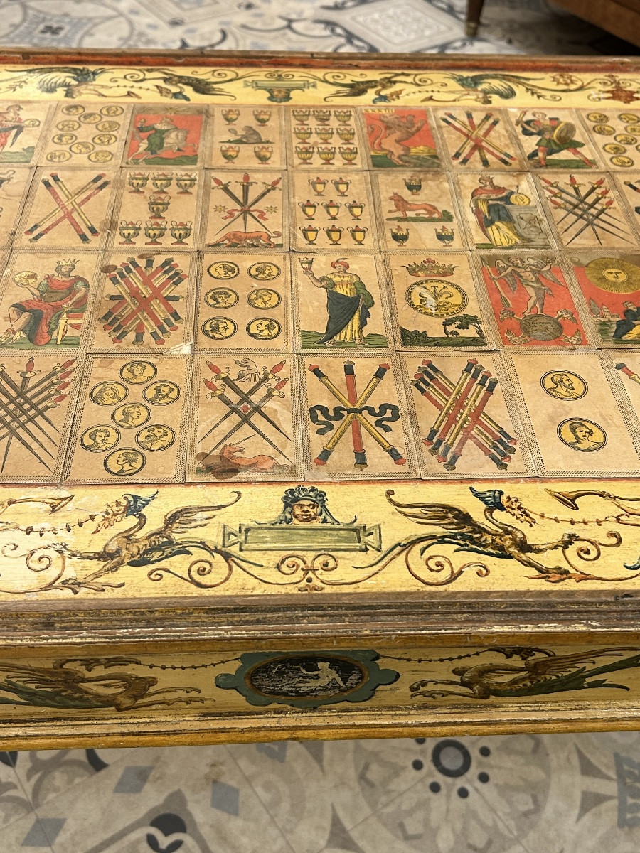 Table basse peinte style vénitien -photo-3