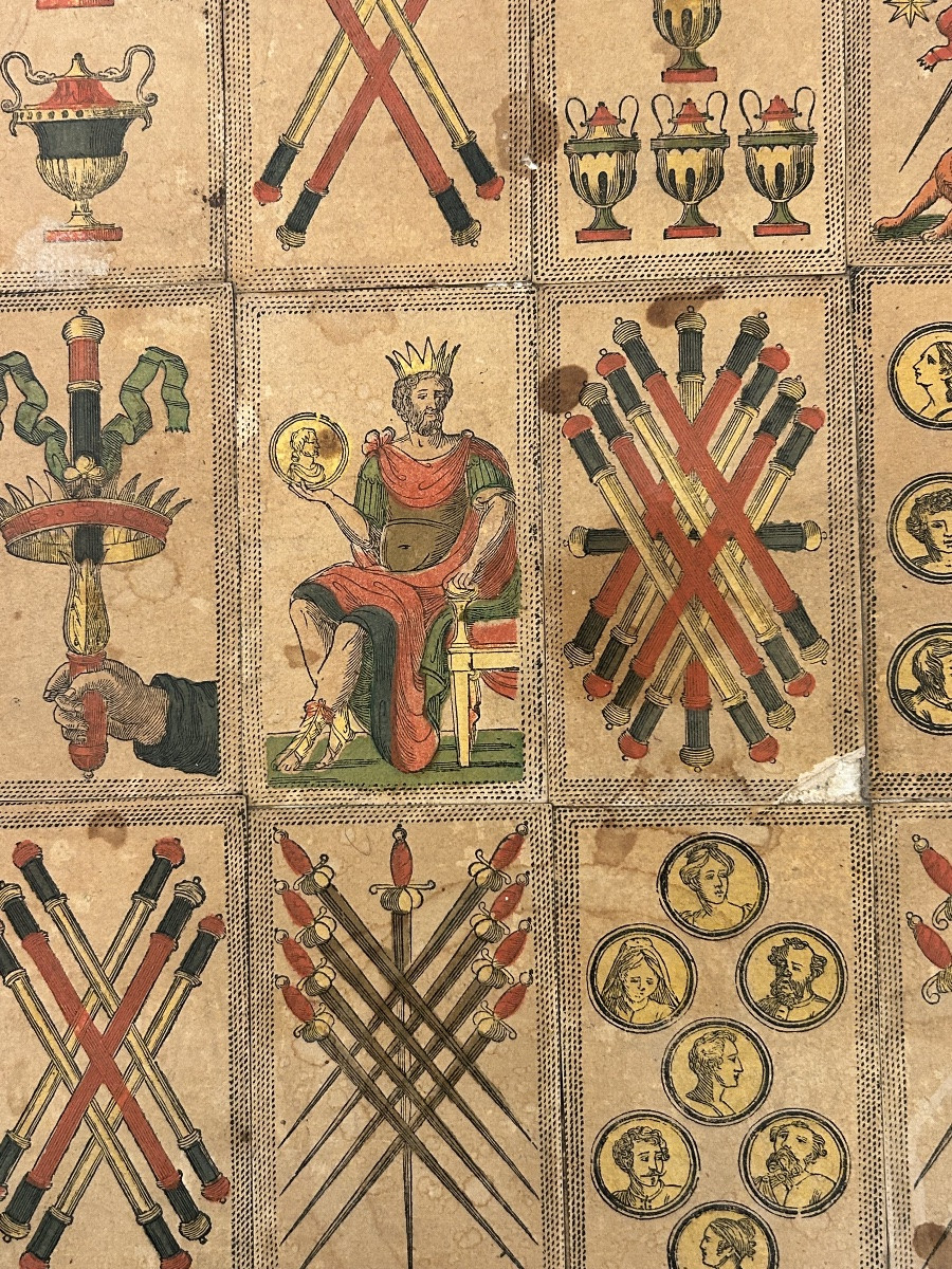 Table basse peinte style vénitien -photo-2