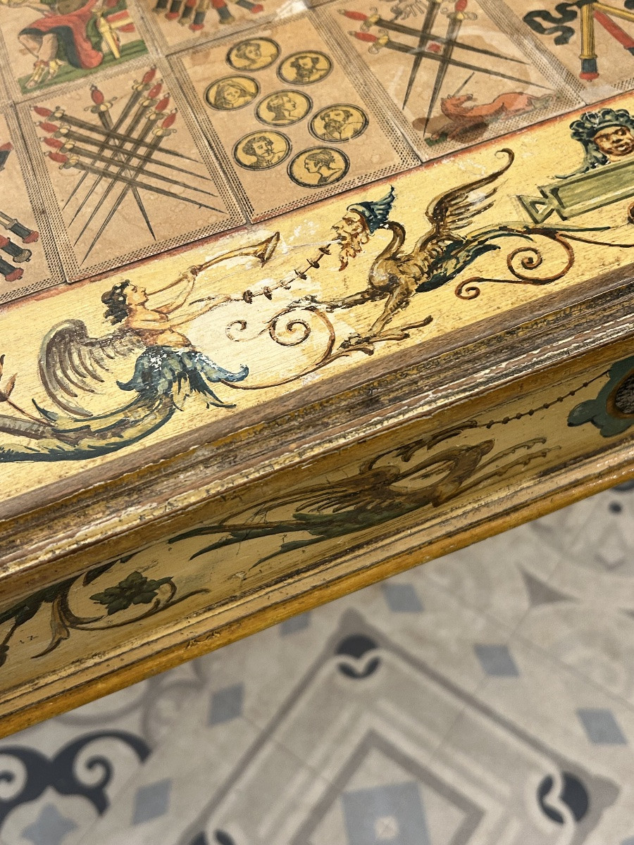 Table basse peinte style vénitien -photo-3