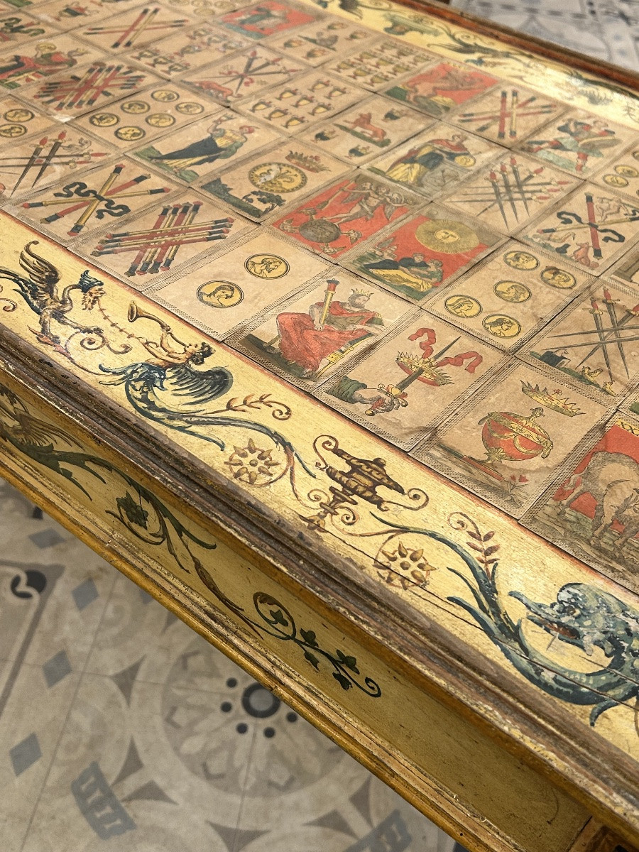 Table basse peinte style vénitien -photo-6