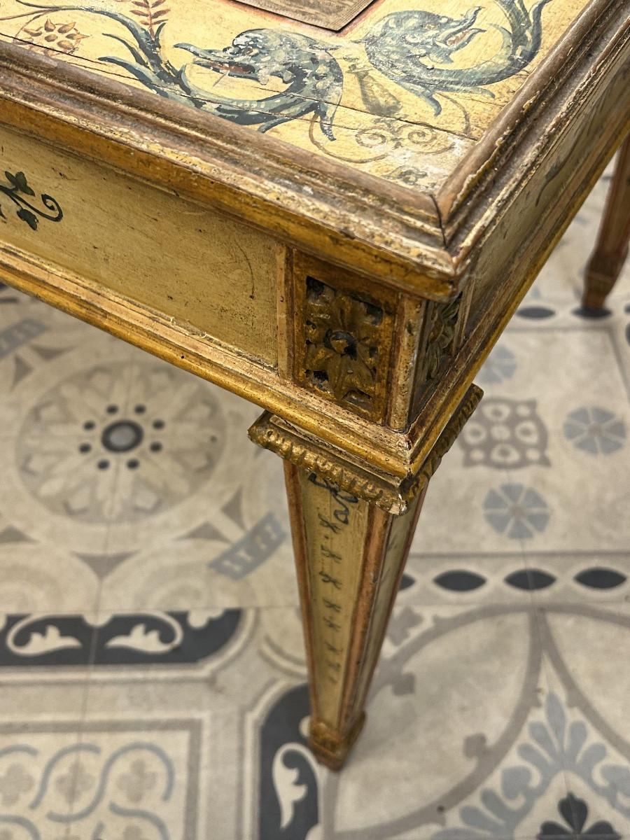 Table basse peinte style vénitien -photo-7