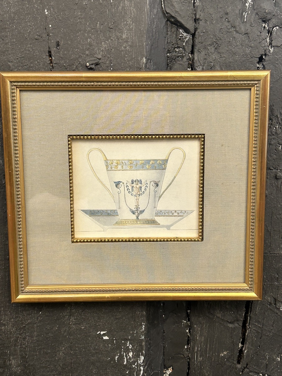 Paire de gouache Projet de porcelaine -photo-2