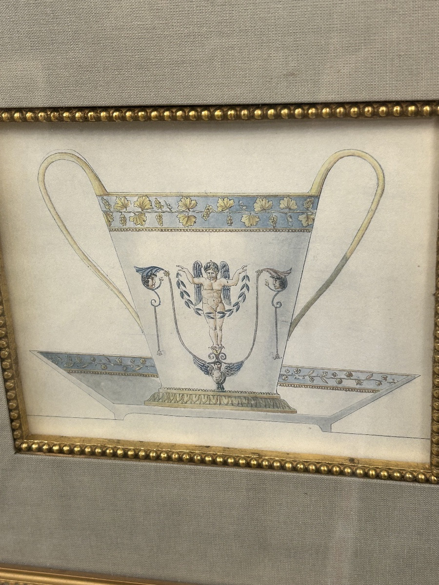 Paire de gouache Projet de porcelaine -photo-1