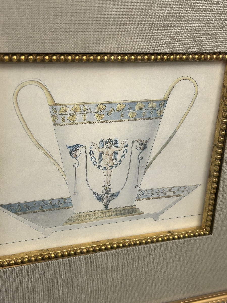 Paire de gouache Projet de porcelaine -photo-3