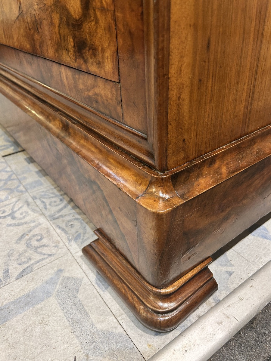 Commode en noyer Époque Louis Philippe -photo-2