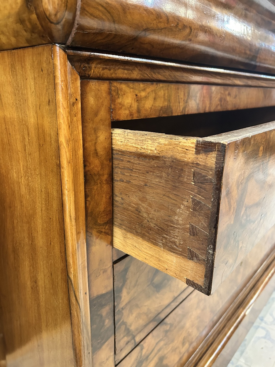 Commode en noyer Époque Louis Philippe -photo-8