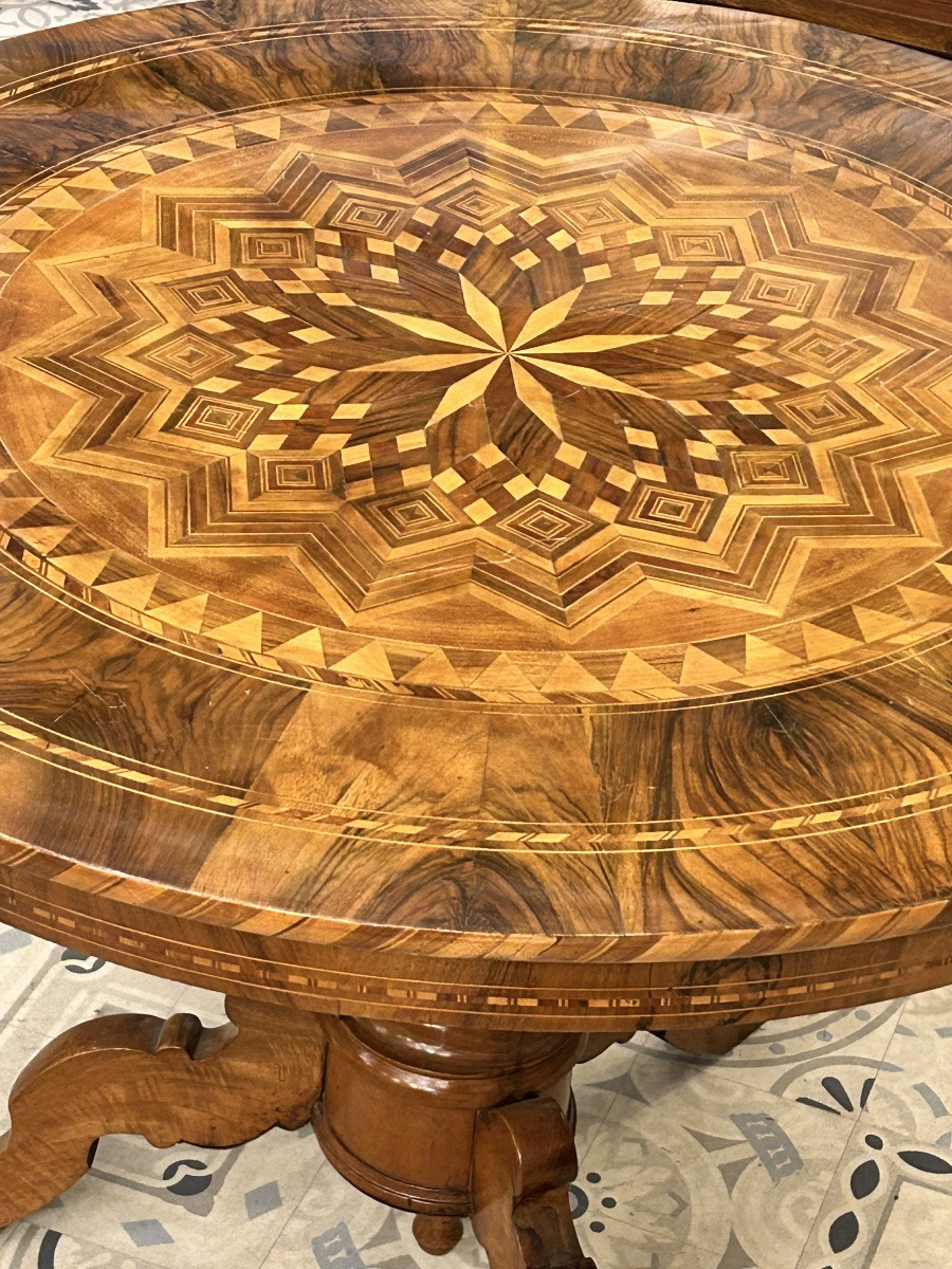 Charles X Style Pedestal Table, 19th Century -photo-6