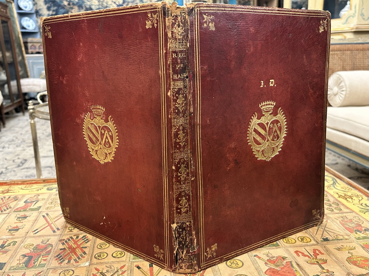 Binding - Full Red Morocco Leather From The 18th Century -photo-2