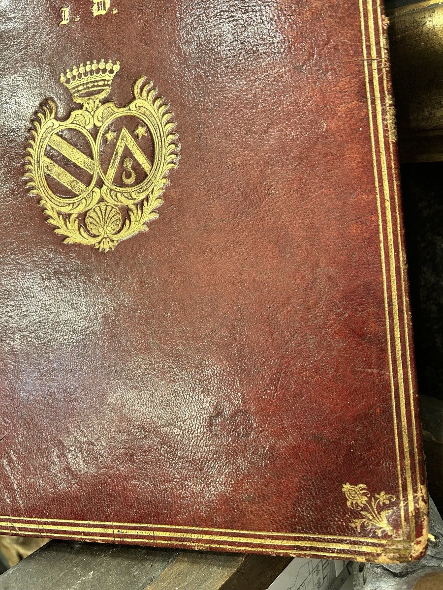 Binding - Full Red Morocco Leather From The 18th Century -photo-6
