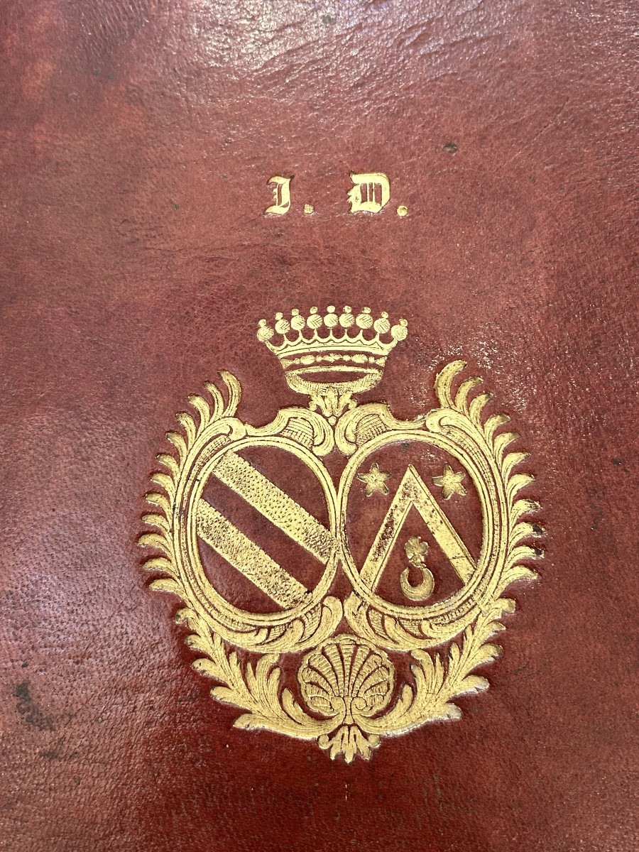 Binding - Full Red Morocco Leather From The 18th Century -photo-7